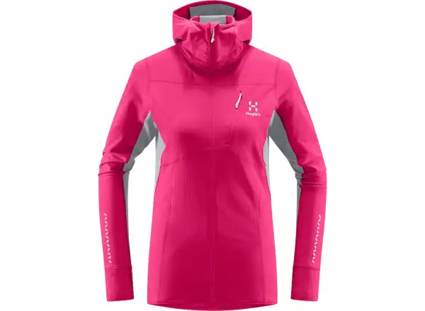 Haglöfs L.I.M. Mid Comp Hood Damen Kapuzenpullover rosa