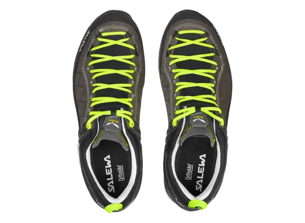 Salewa MS MTN TRAINER 2 Leather Herrenschuhe Smoked/Fluo Green