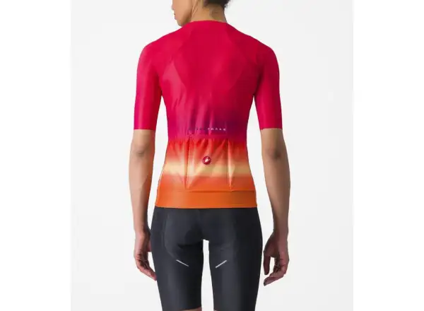 Castelli Climbers 4.0 Damen Radtrikot mit kurzen Ärmeln Hibiskus.
