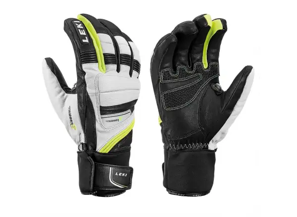 Leki Griffin Prime S Skihandschuhe white/black/yellow