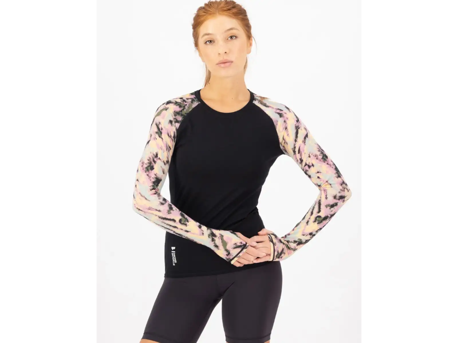 Mons Royale Bella Merino Damen T-Shirt langer Ärmel Rad Things/Black