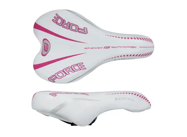 Force Kids 16-20 " Kinder Sattel weiß-rosa