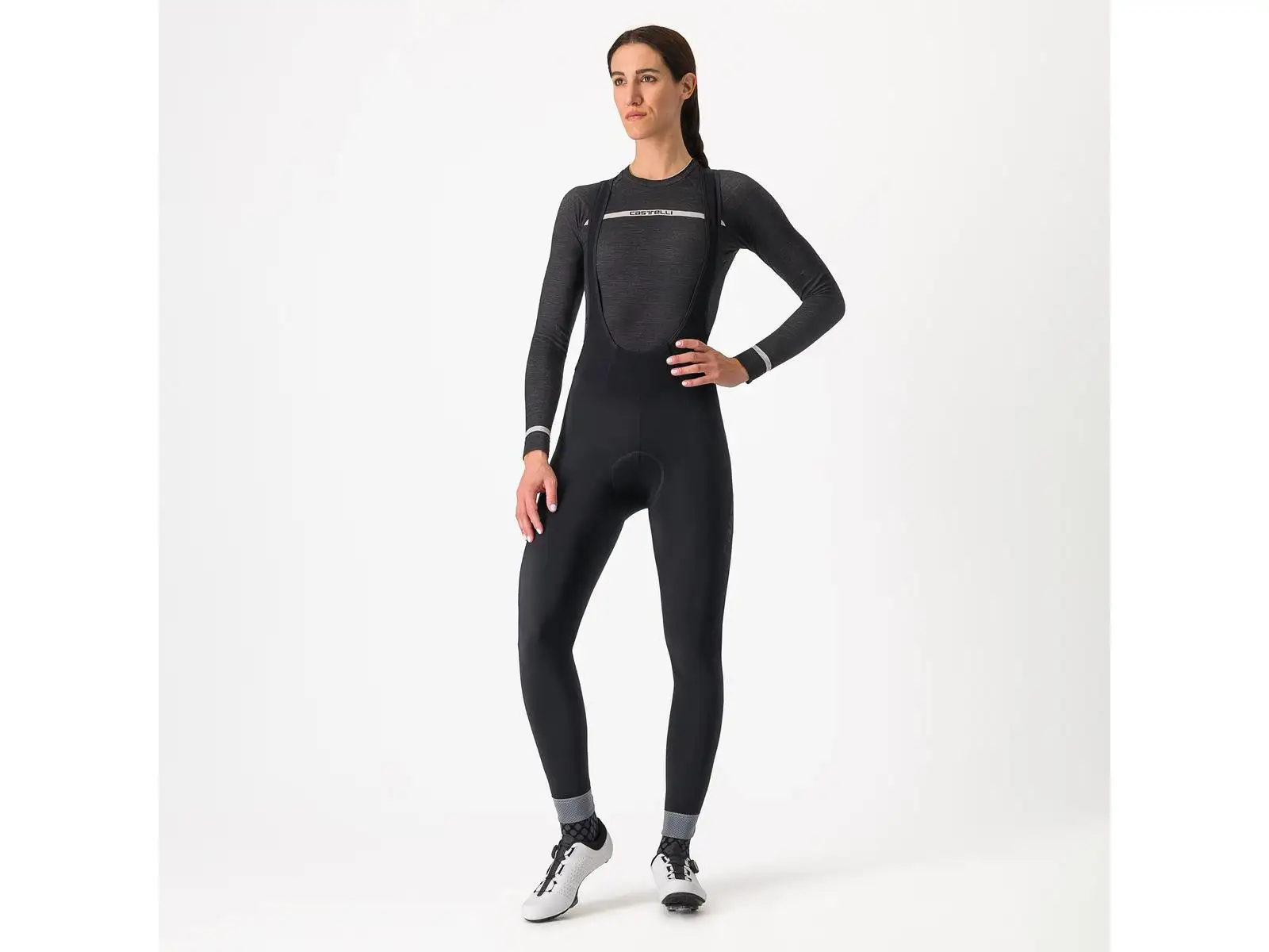 Castelli Merino Damen Langarm-Unterhemd Schwarz