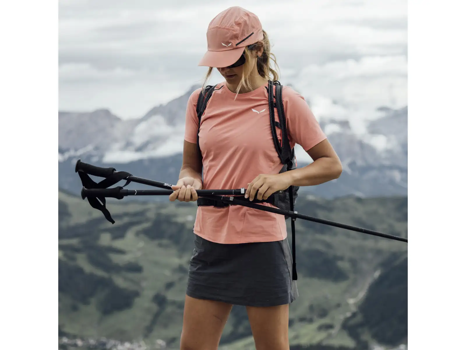 Salewa Puez Aluminum Pro Wanderstöcke Hot Neon Orange