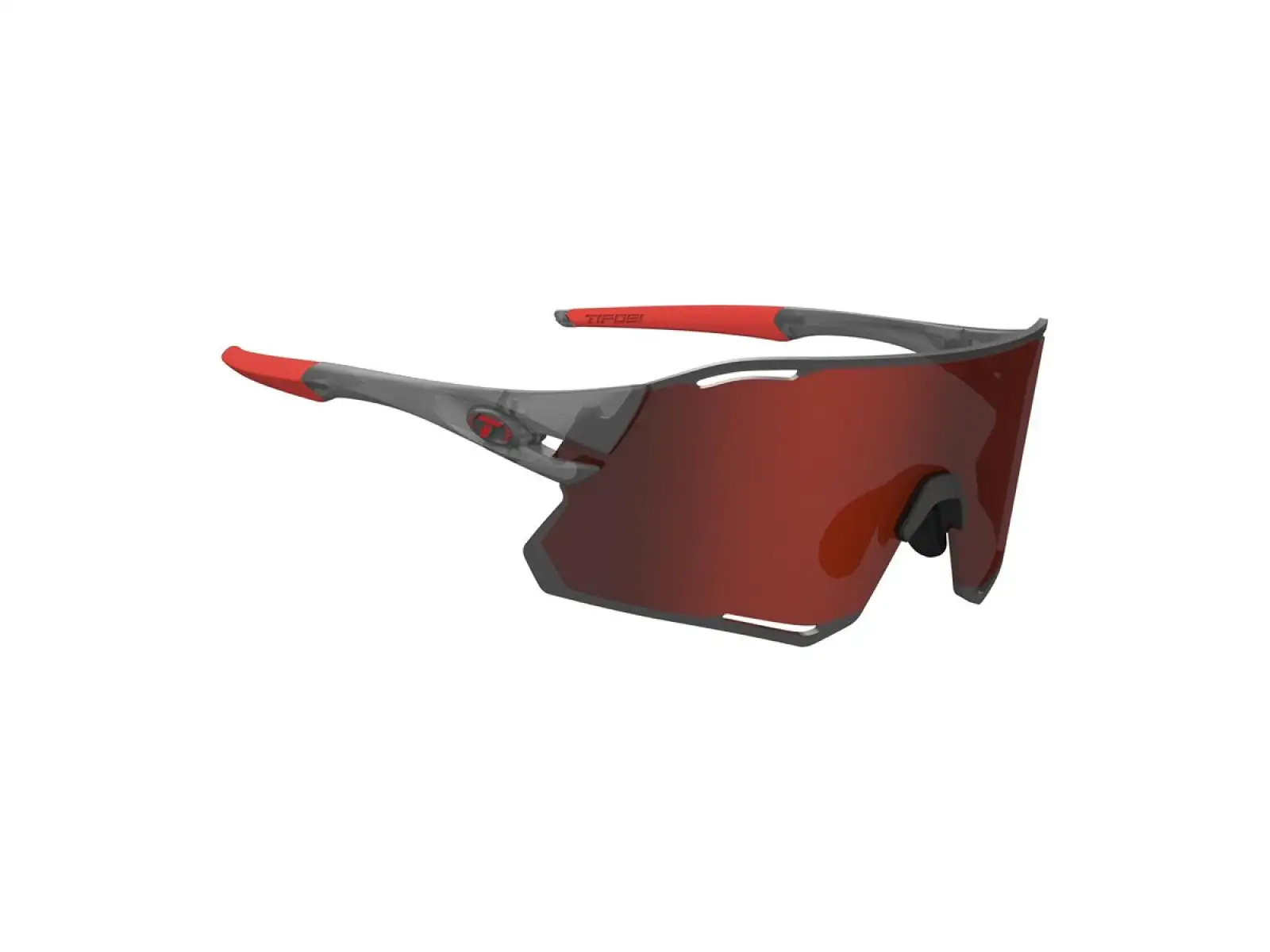 Tifosi Rail Race Sportbrille Satin Vapor/Clarion Red/Clear