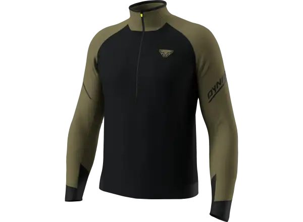 Dynafit Alpine Zip Herren-Laufshirt Langarm Military green/0910