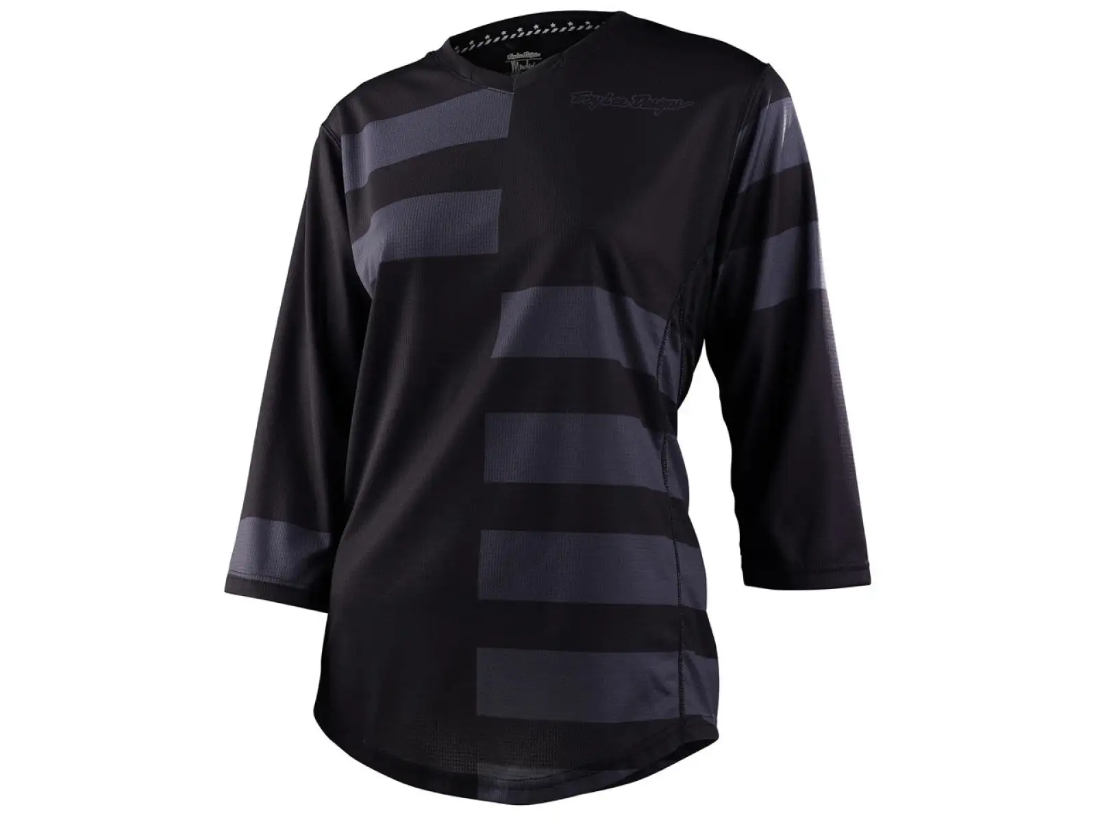 Troy Lee Designs Mischief Damen-Trikot 3/4-Ärmeln Split Stripe Schwarz