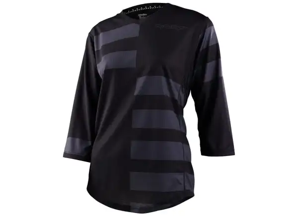 Troy Lee Designs Mischief Damen-Trikot 3/4-Ärmeln Split Stripe Schwarz