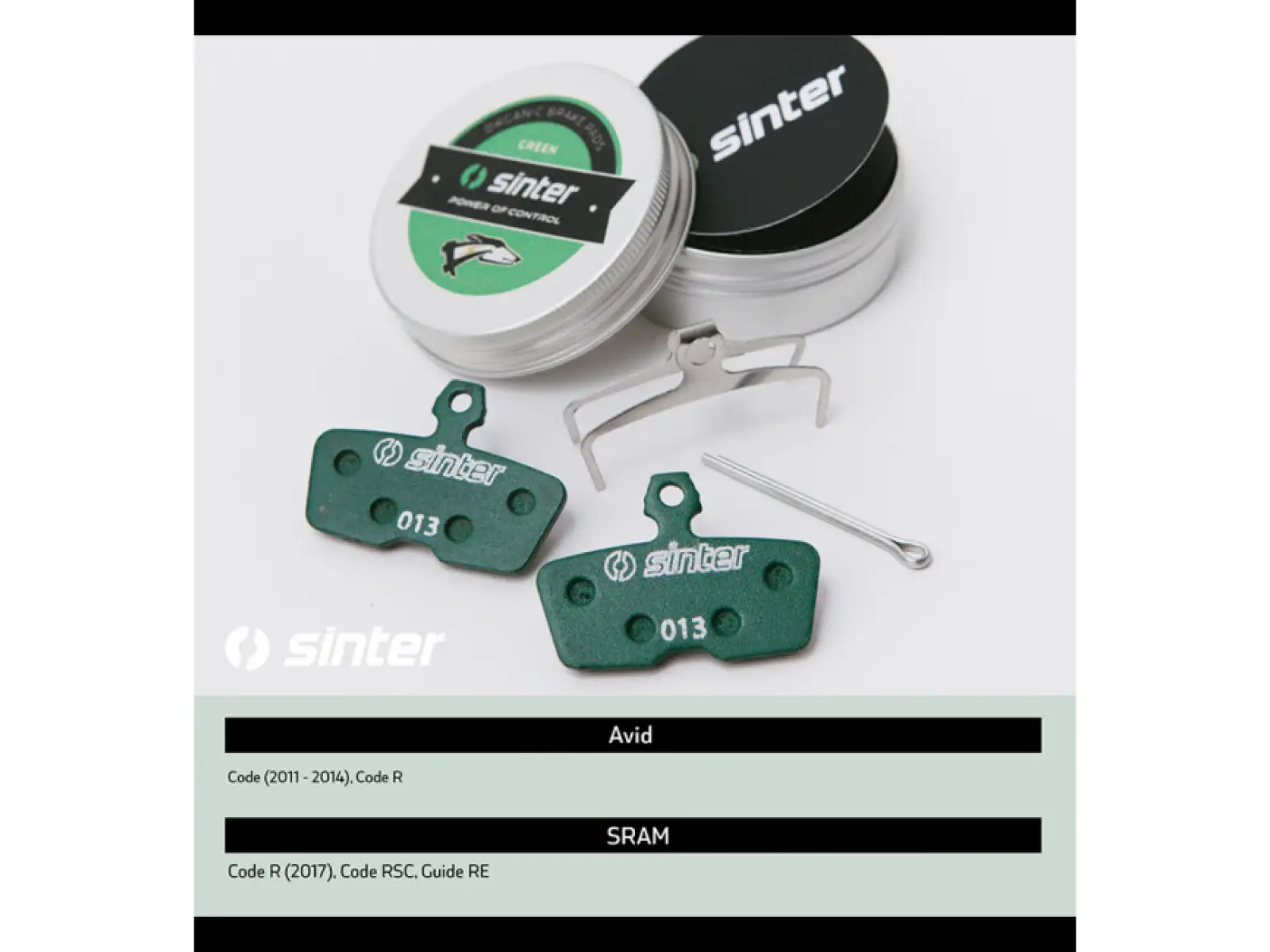 Sinter Sram Code, Guide Bremsbeläge Polymer Grün