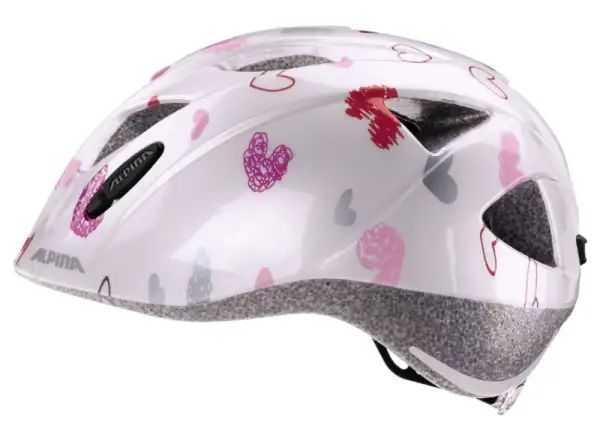 Alpina Ximo Kinderhelm White Hearts