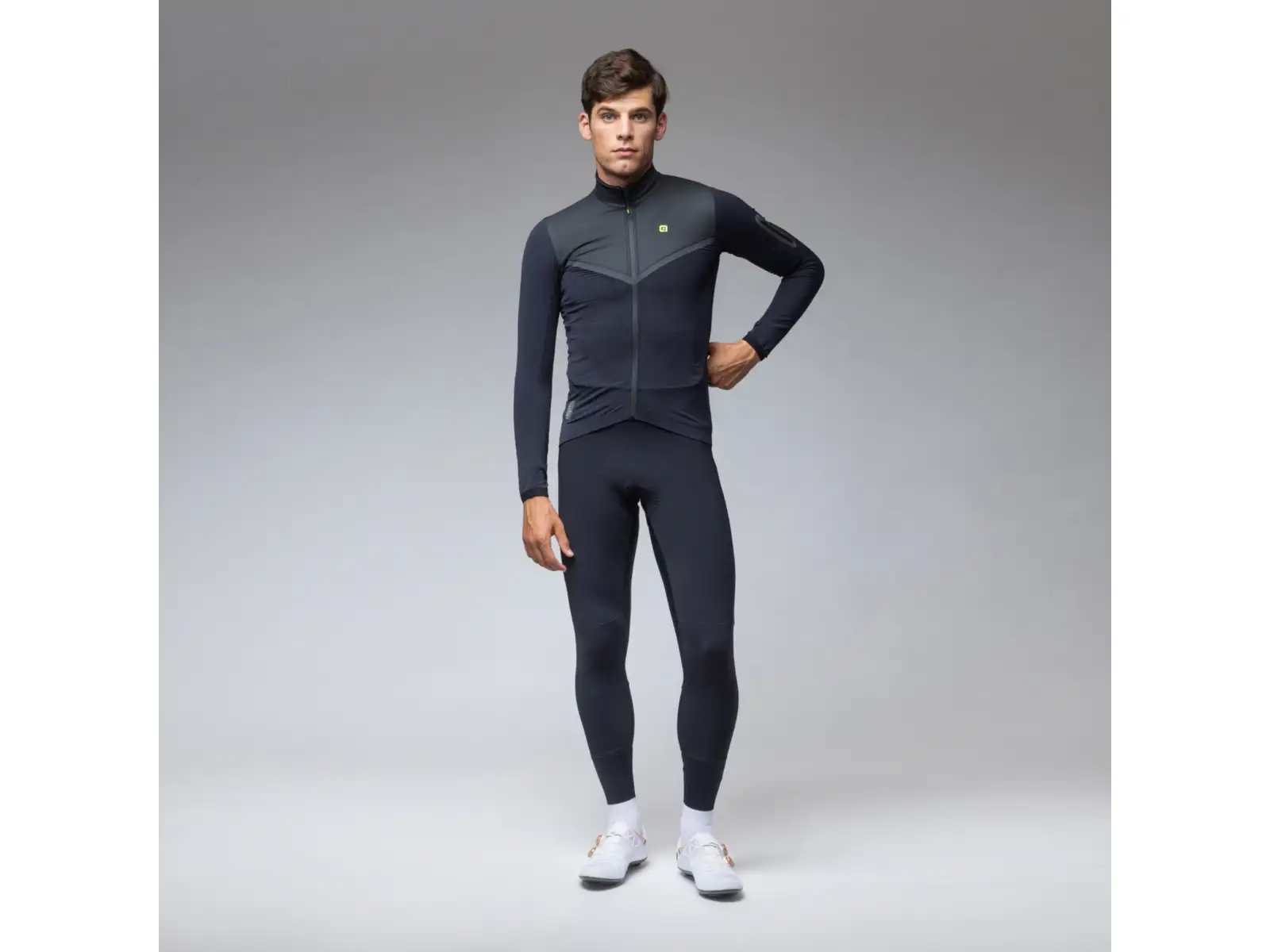 Alé R-EV1 Wool Speed Herren Winter Fahrradjacke Black