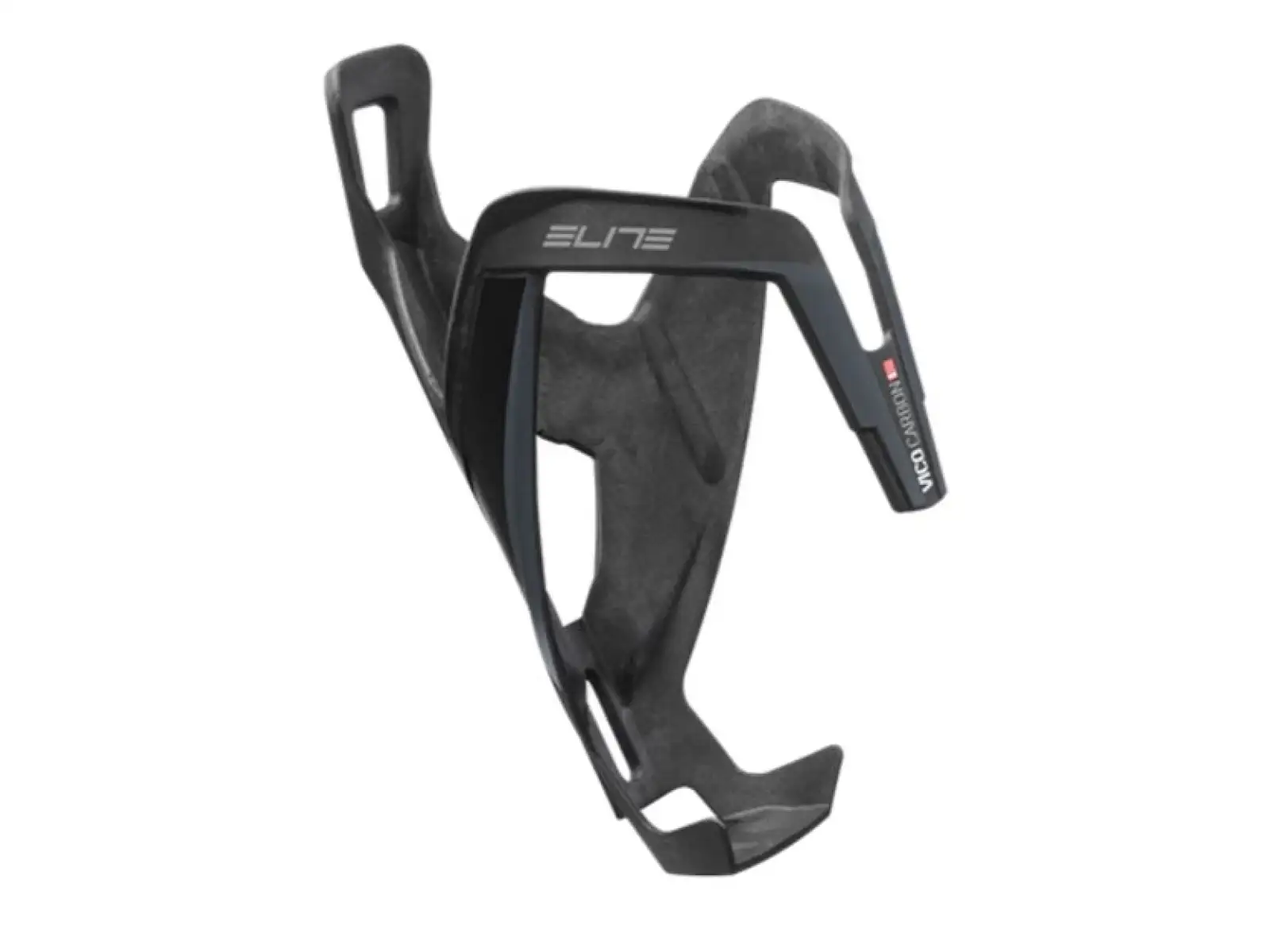 Elite Vico Carbon Flaschenhalter in mattem Schwarz.