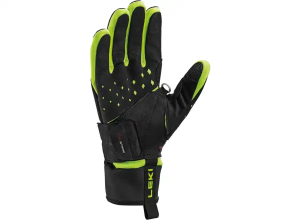 Leki HRC Race Shark Langlaufhandschuhe Black/Neon yellow