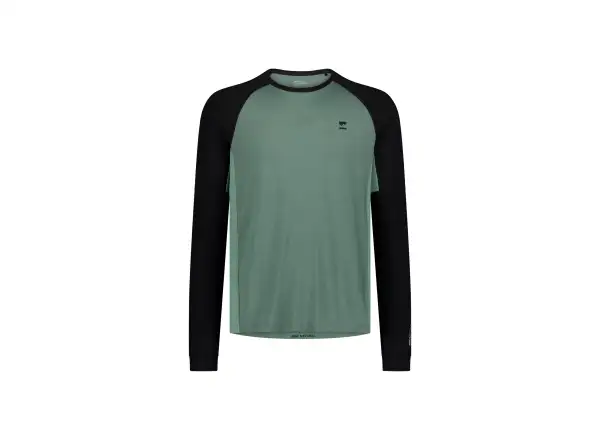 Mons Royale Tarn Merino Herren T-Shirt Langarm Cypress / Black / Thyme