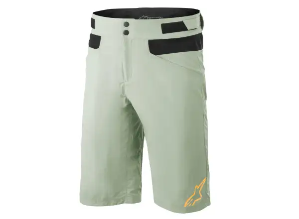 Alpinestars DROP 4.0 Herren-Shorts mit grüner/Stahl-Polsterung
