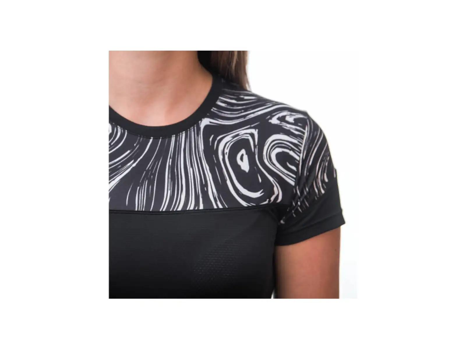 Sensor Coolmax Impress Damen T-Shirt Kurzarm schwarz/sea
