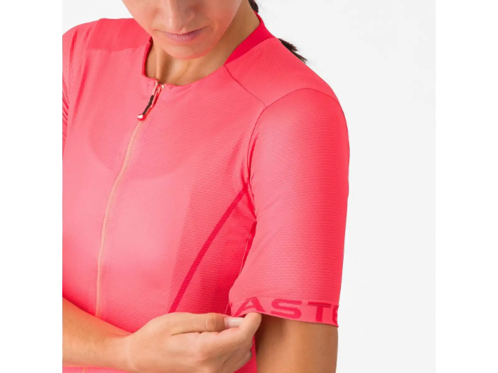 Castelli Anima Flow Damen-Trikot Kurzarm Brilliant Pink/Hibiscus