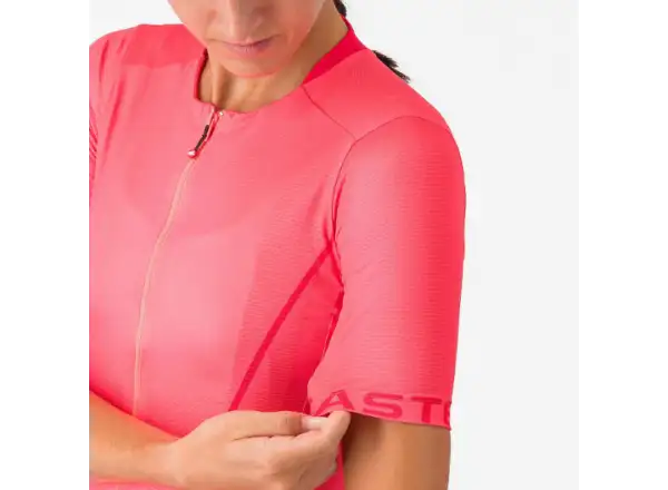 Castelli Anima Flow Damen-Trikot Kurzarm Brilliant Pink/Hibiscus