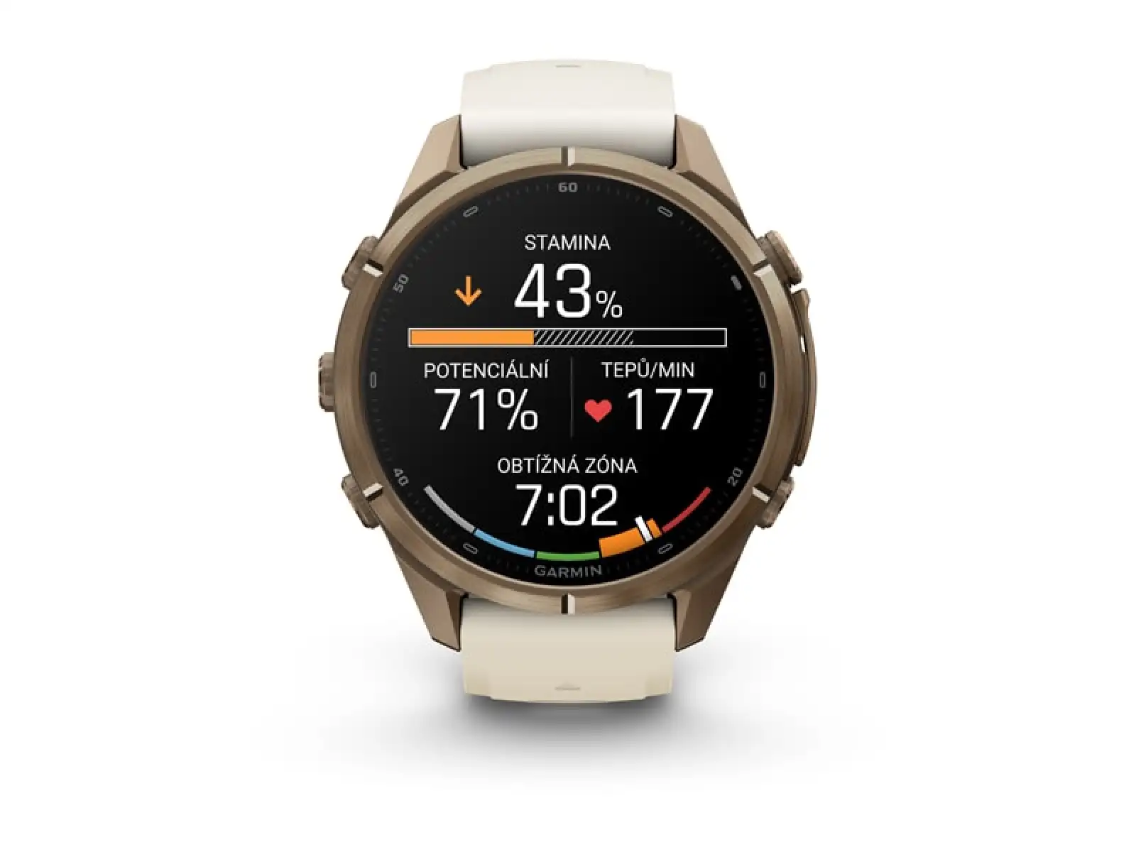 Garmin fenix 9 Pro inReach 43 mm Smartwatch Autumn gold titanium/Cream/french gray