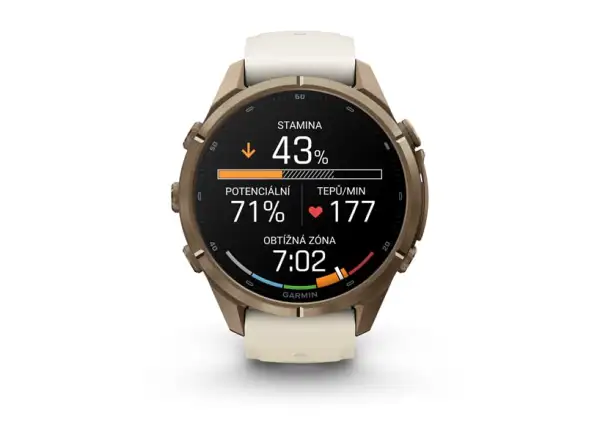 Garmin fenix 9 Pro inReach 43 mm Smartwatch Autumn gold titanium/Cream/french gray