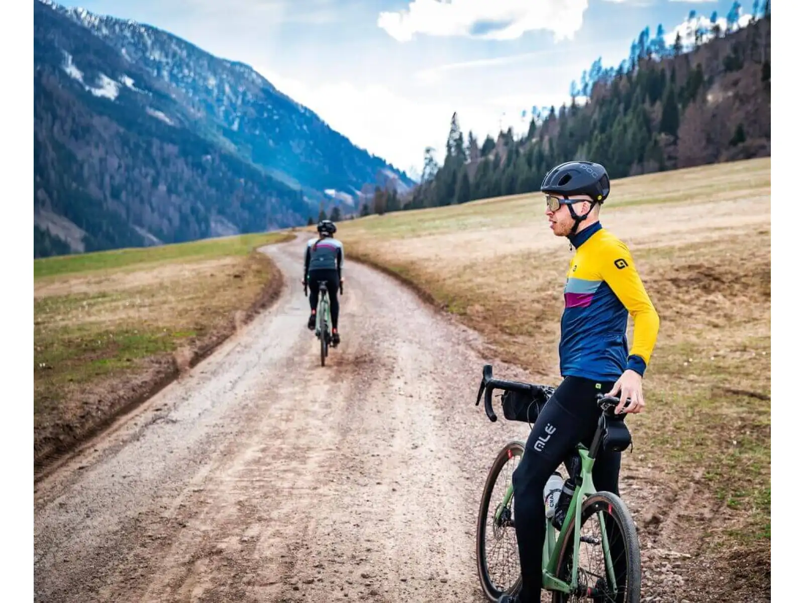 Alé Chaos Off Road-Gravel Herren gefüttertes Langarmtrikot gelb