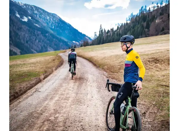 Alé Chaos Off Road-Gravel Herren gefüttertes Langarmtrikot gelb