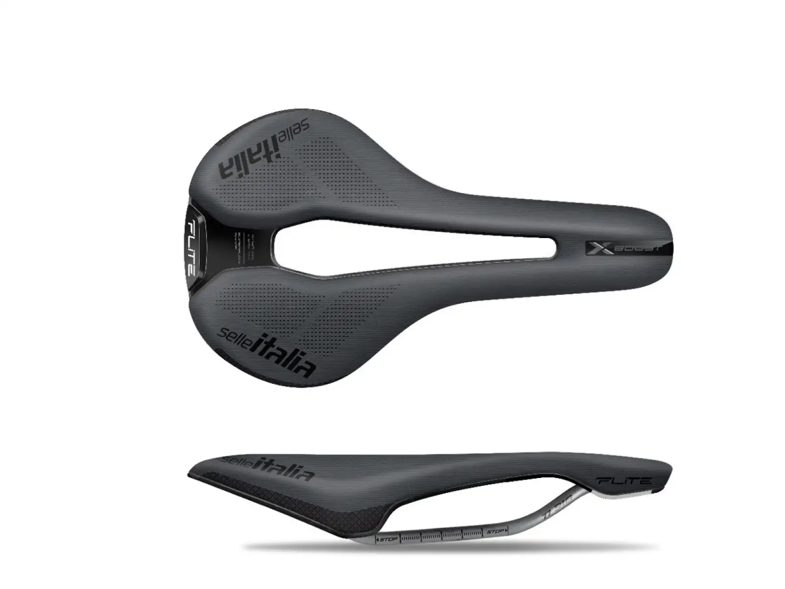 Selle Italia FLITE Boost X-Cross TI 316 Superflow - S3 Sattel Grau