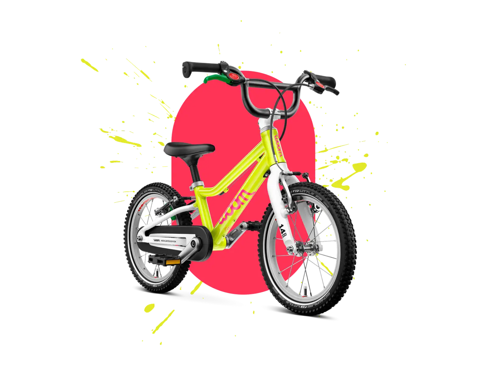 Woom GO 2 Kinderfahrrad neon lime
