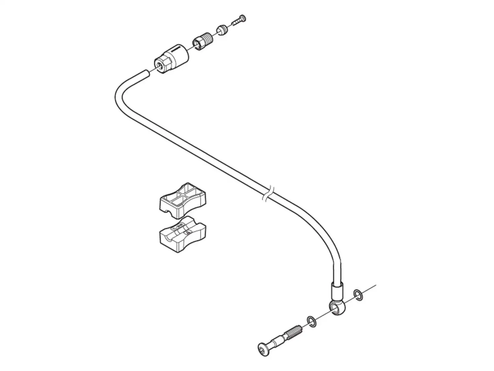 Shimano SM-BH90-SBM Bremsleitung 1700 mm hinten