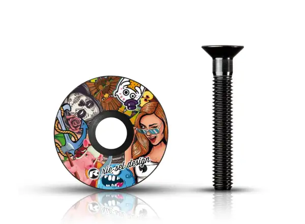 Rie:sel Design stem:cap Kopfdeckelkappe Stickerbomb II