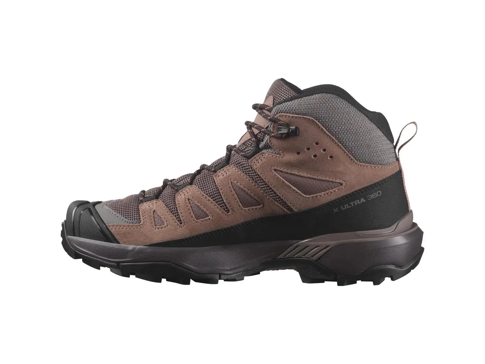 Salomon X Ultra 360 LTR MID GTX Damen Wanderschuhe Peppercorn/Cognac/Hot Coral