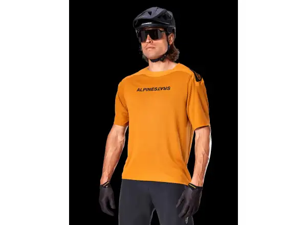 Alpinestars A-Aria Polartec Switch Herren-Trikot kurzarm Dark Gold