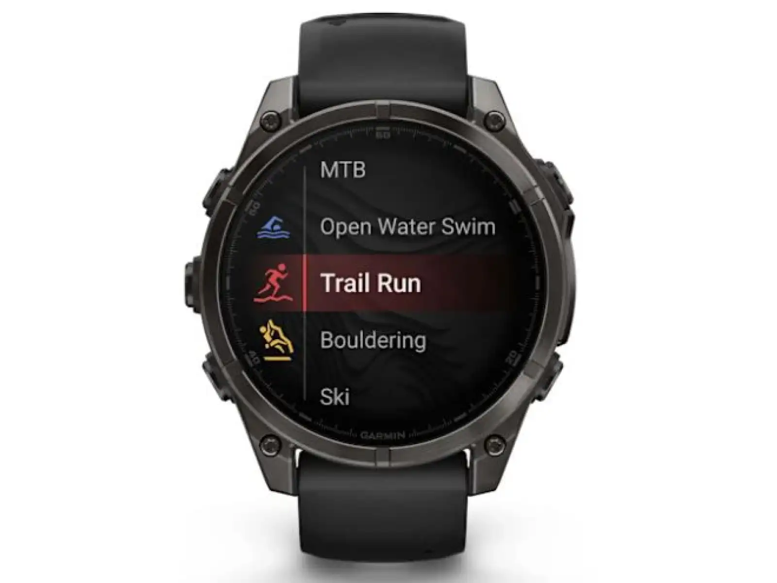 Garmin fenix 8 - 47 mm AMOLED Saphir Smartwatch Carbon Grey DLC Titan Schwarz/Grau