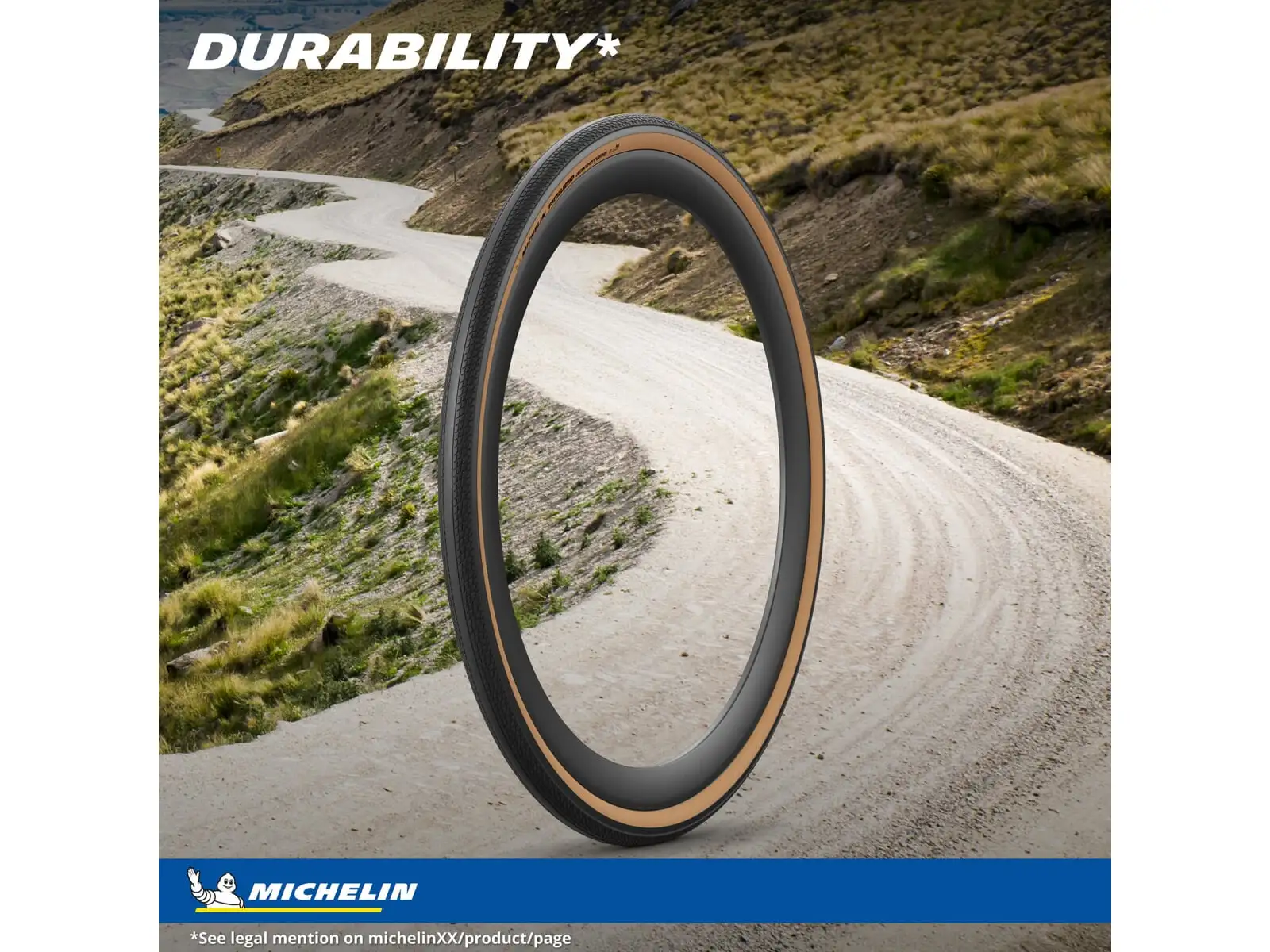 Michelin Power Adventure TS TLR Competition Line 700x48C Gravelreifen mit Kevlar-Faden in klassischem Design.