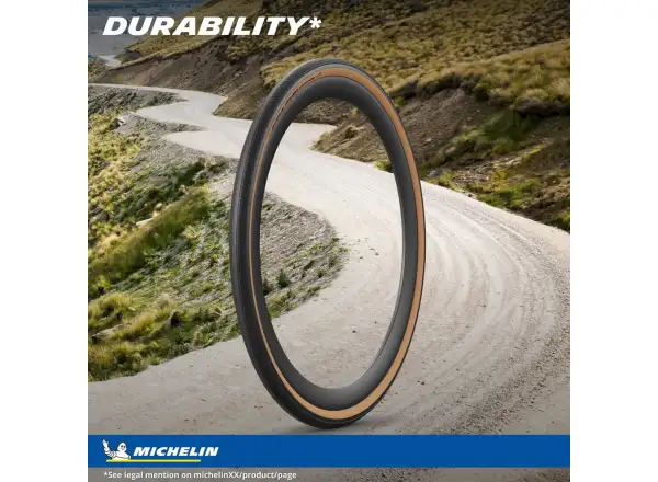 Michelin Power Adventure TS TLR Competition Line 700x48C Gravelreifen mit Kevlar-Faden in klassischem Design.