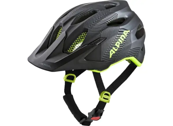 Alpina Carapax Jr. Kinderhelm Black/Neon/Yellow