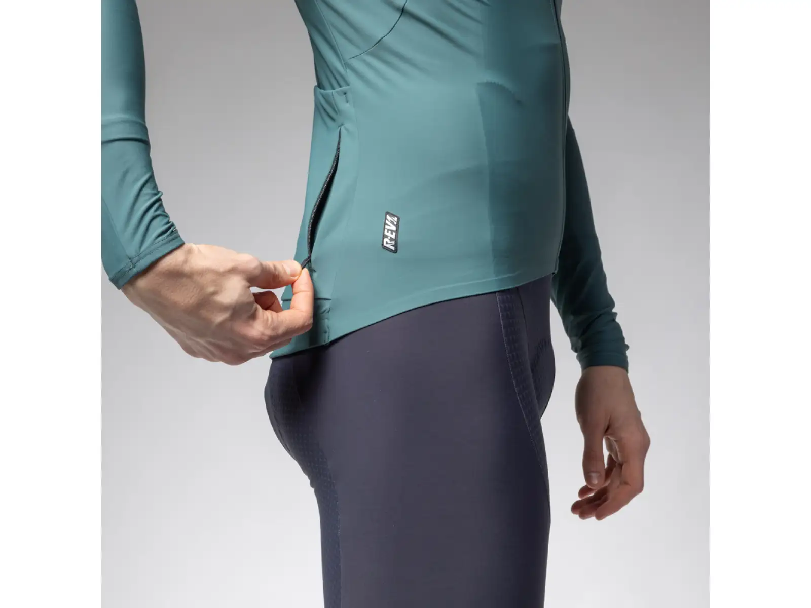 Alé R-EV1 Warm Race Herren-Trikot warm langarm Pier grün