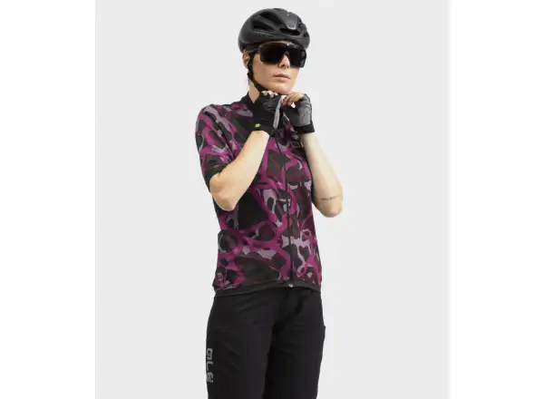 Alé Off Road Gravel Woodland Damen Kurzarmtrikot lila