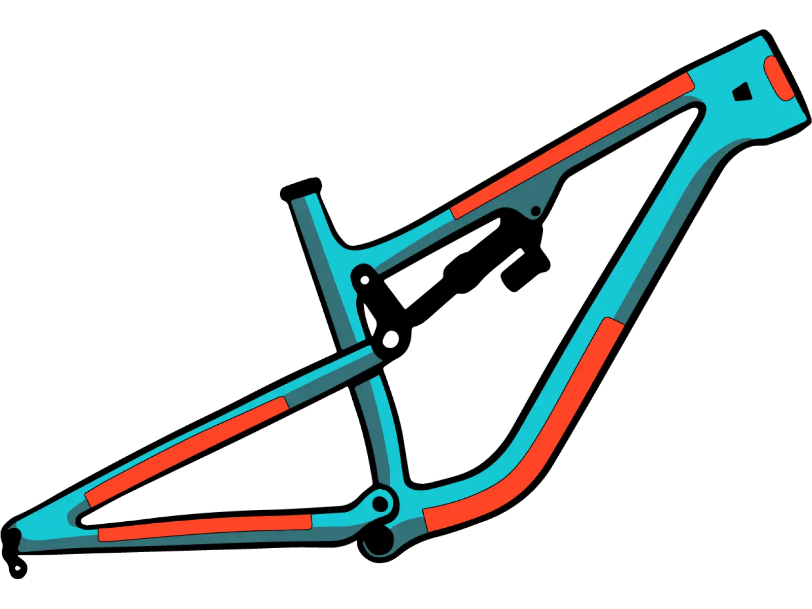 RideWrap Schutzfolienset für den Rahmen 30 % Abdeckung für Mountainbikes