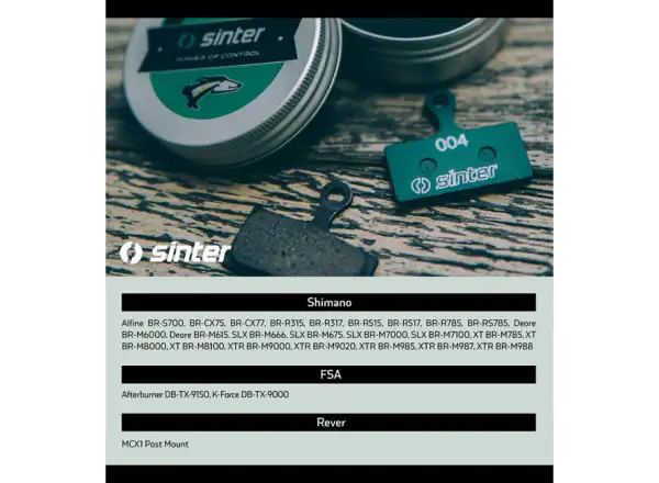 Sinter Shimano G Typ Bremsbeläge, Polymer, Grün