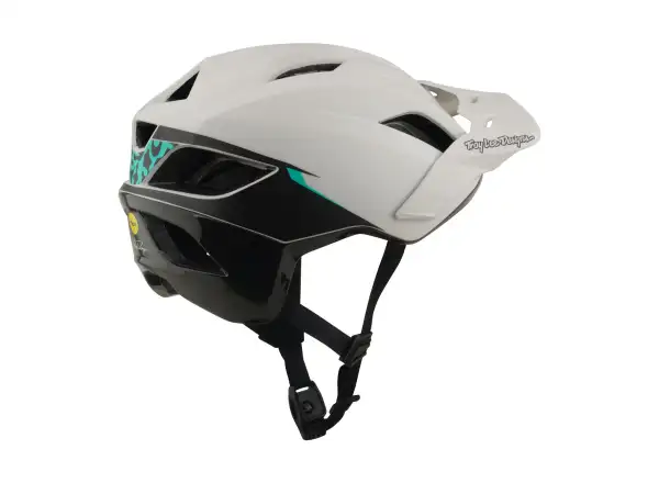 Troy Lee Designs Flowline SE MIPS Helm Stacks Pumice/Real Teal