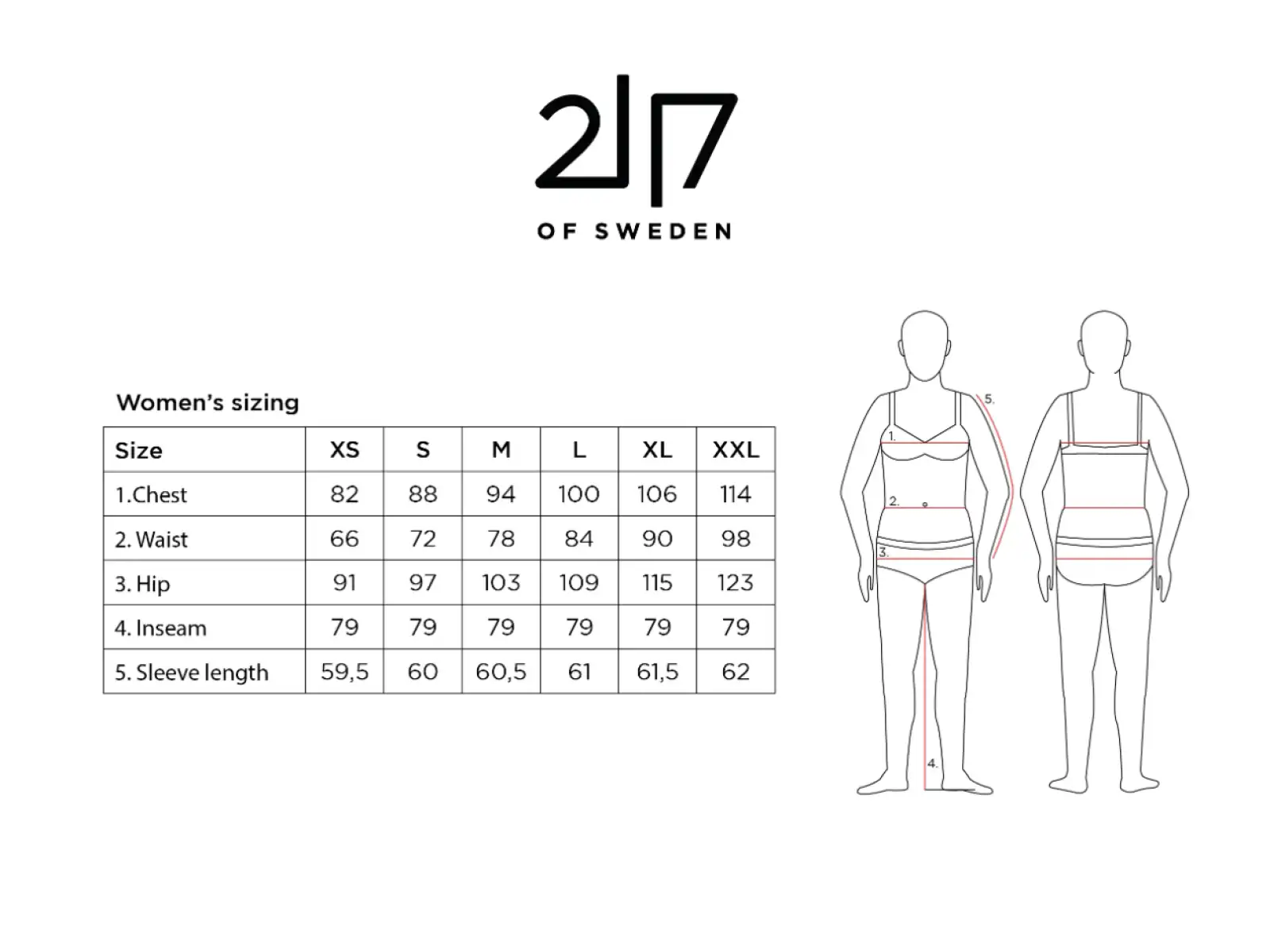 2117 of Sweden Kabo Damen Skihose schwarz