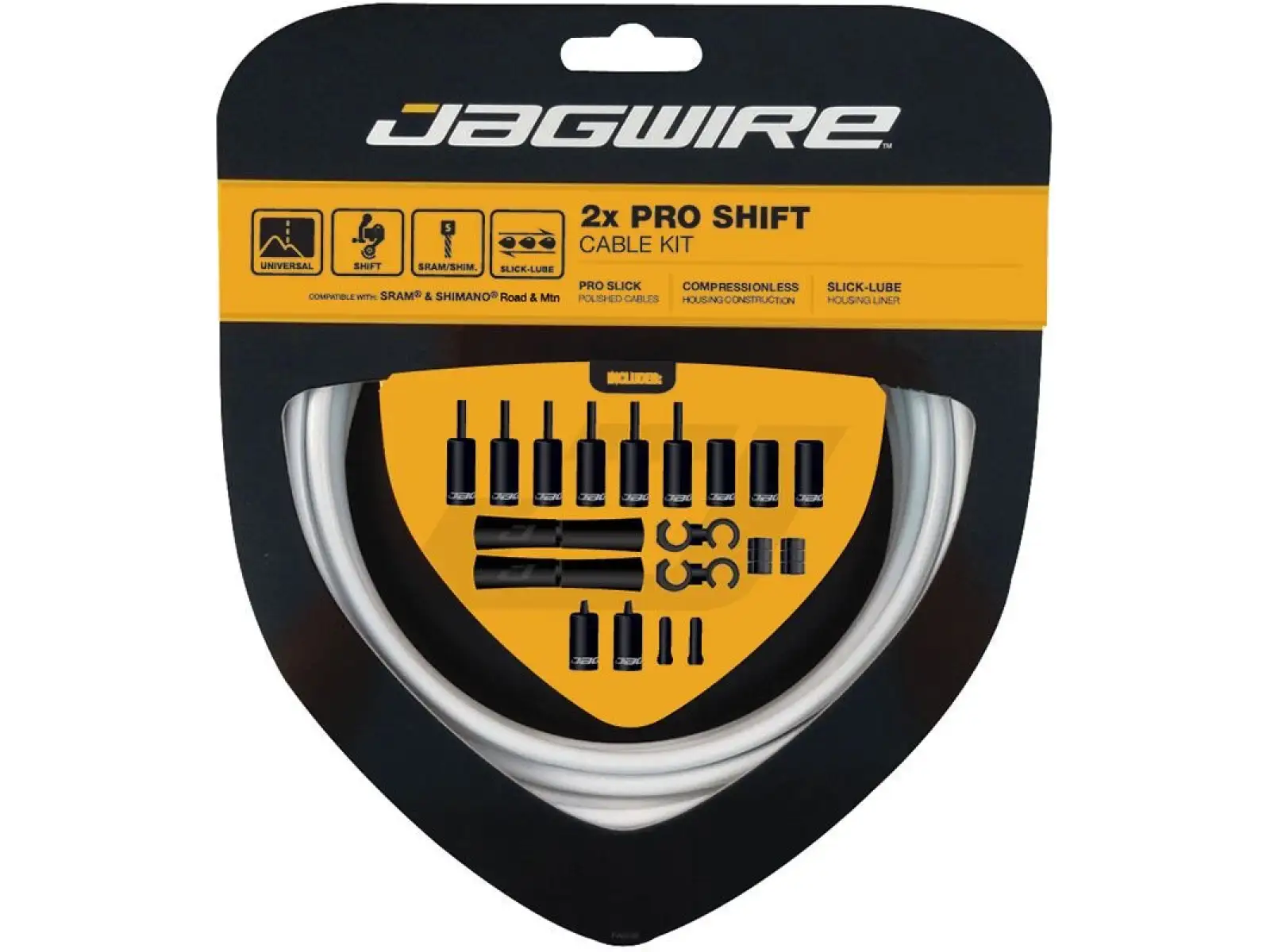 Jagwire PCK503 2x Pro Shift Kit weiß