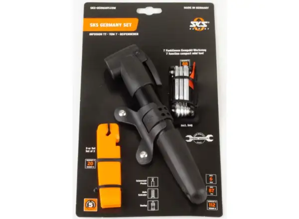 SKS Set - Luftpumpe, TOM 7 Werkzeug, Reifenheber