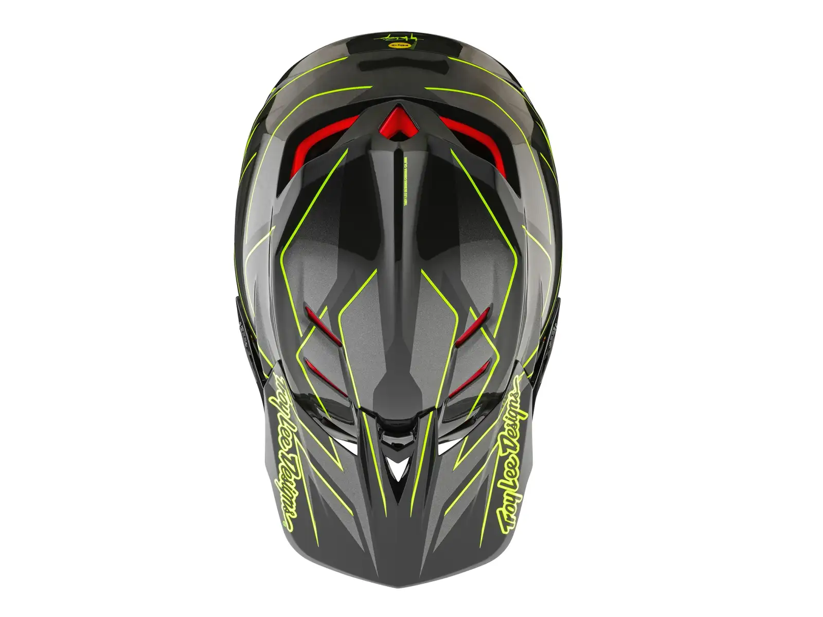 Troy Lee Designs D4 Composite Ghostwing Helm Grau