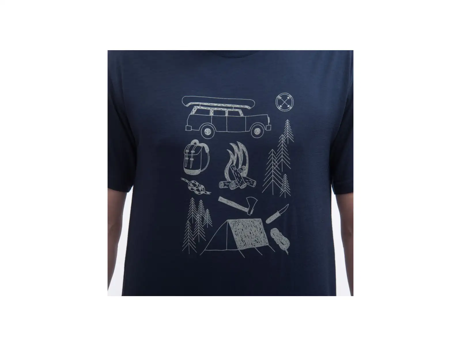 Sensor Merino Active Outside Herren T-Shirt Kurzarm Deep Blue