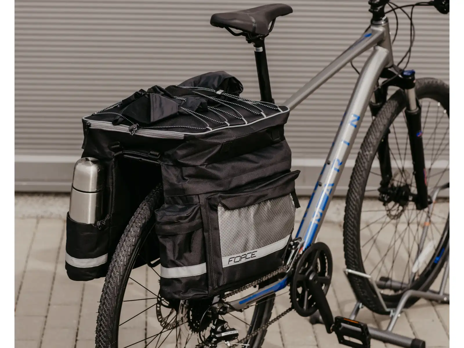 Force Target Dreifachtasche für Gepäckträger 35 l schwarz