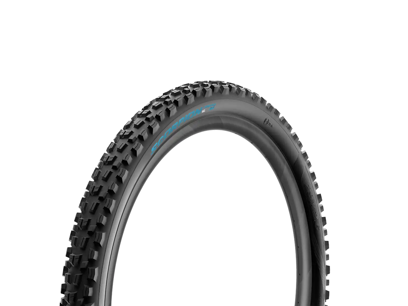 Pirelli Scorpion Enduro M 29x2,4" Reifen mit Kevlar in Türkis.
