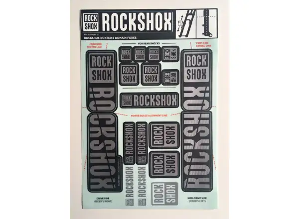 Rock Shox Decal Kit Polar Grey für BoXXer/Domain Dual Crown