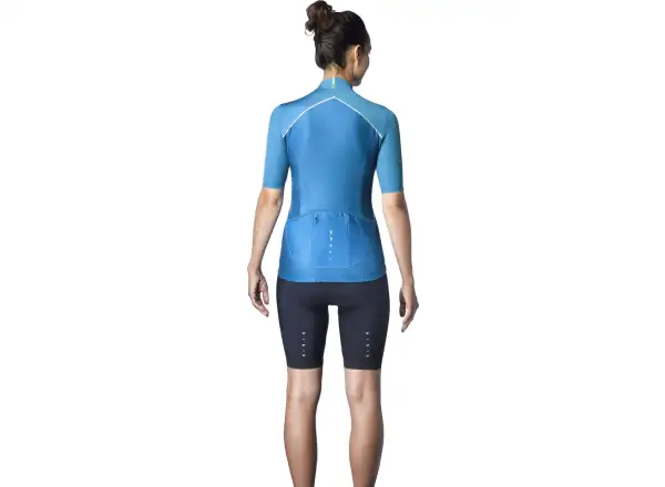 Mavic Sequence Pro Mykonos Damen-Trikot Kurzarm Blau